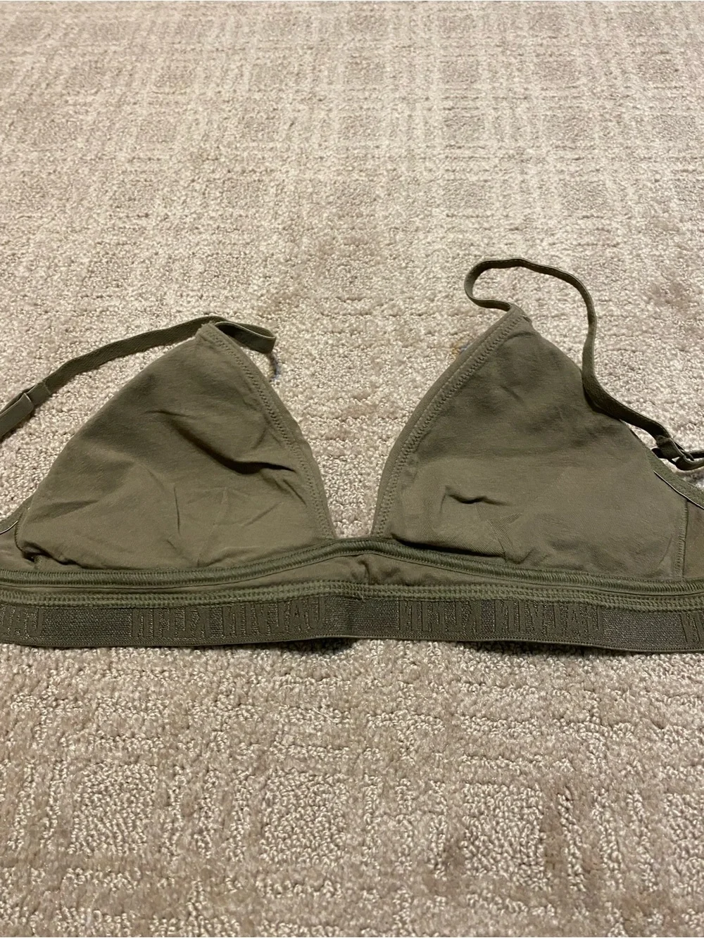{Calvin Klein} Cotton Sport Bra | Olive Green ~ Size Small - Picture 6 of 15